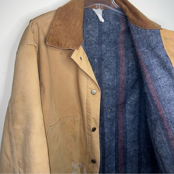 Vintage 1989 100 Years CARHARTT Blanket Lined
Chore Coat Jacket Size XXXL - Picture 8 of 12